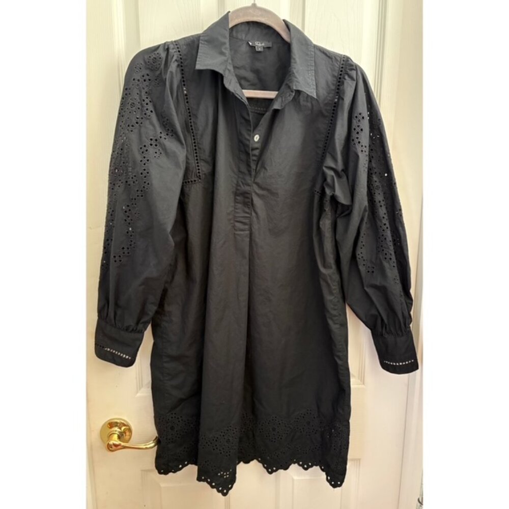 Black "Rails" dress w/ embroidery at sleeves and hem!